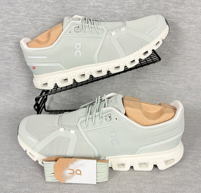 On Cloud 6 Running Sneakers Mens 12 Green White Road Lightweight Mineral Ice