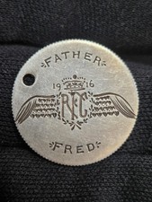 Royal Flying Corps RFC WW1 Engraved Coin Trench Art George V Shilling - Rare!