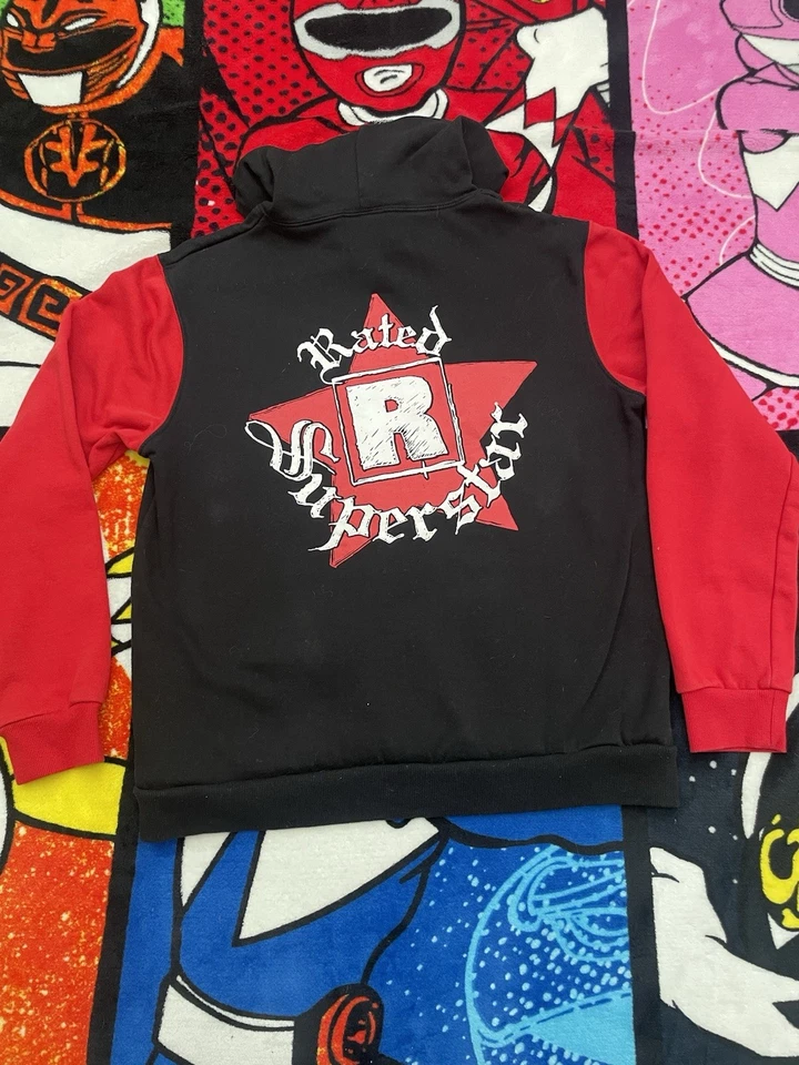 Pullover WWE Edge Rated R Superstar con fecha 2017 rojo/negro talla grande Foto 2 de 4