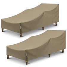 SunPatio Waterproof Outdoor Chaise Lounge Covers, 2 Pack Chaise Protector, He...