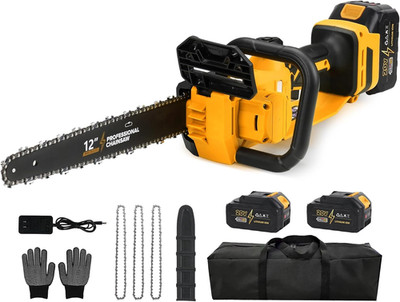 12'' Electric Chainsaw Cordless, 20V Battery Powered Cordless Chain Saw, Chainsaw