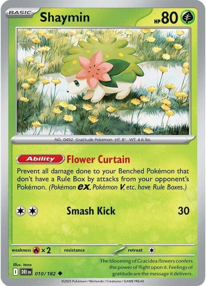 Shaymin - 010/182 - Uncommon (Near Mint) Destined Rivals - Grass Pokémon