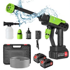 Electric Pressure Washer Power Jet Washer 3626PSI Car Cleaner Gun with 2 Battery