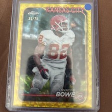 2024 Topps Chrome - Dwayne Bowe #100 Yellow Geometric Refractor /75