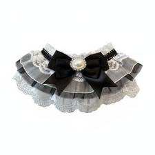 Dog Bandana, Black Adjustable Tie Scarf, Comfortable