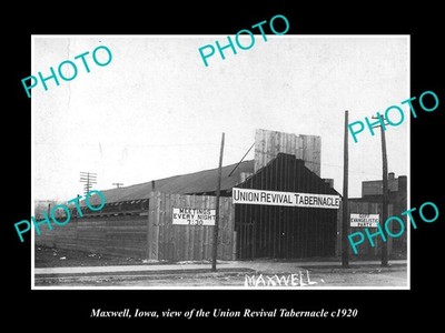 Maxwell Iowa The Union Revival Tabernacle c1920 Old Large Historic Photo
