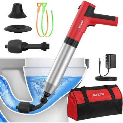 Electric Drain Cleaner Plunger Toilet Plunger Drain Quick High Pressure Drain...