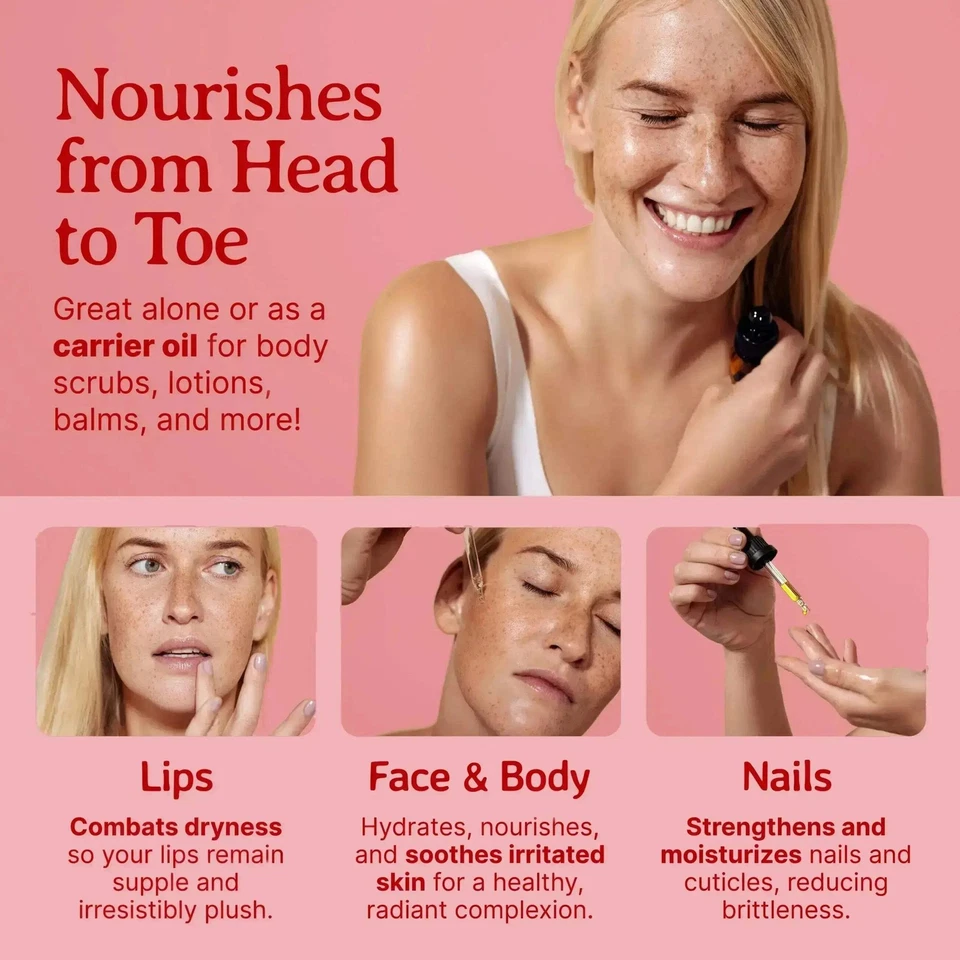 Aceite de semilla de granada orgánico prensado en frío 100 % crudo puro antienvejecimiento piel cabello Foto 4 de 4