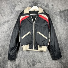 Vintage Yamaha Jacket Mens M Black Bomber Lined Insulated Motorcycle Logo