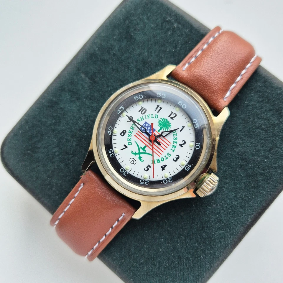 🚩Vintage SOVIET Watch Vostok komandirskie Desert Shield / Storm Mechanical 2409 - Image 4 of 4