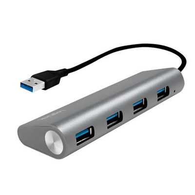 LogiLink UA0307 USB 3.0 Hub 4-Port Aluminum, Gray ~E~
