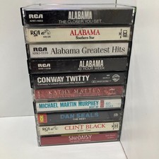 Lot of 10 Country Cassette Tapes   Alabama, Conway Twitty, Kathy Mattea, Tested