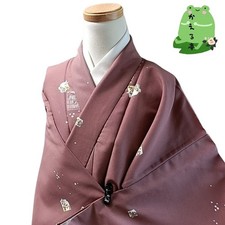 Kaerutei Ka40 Kimono Synthetic Fiber Washable Kimono Purple Floral Pattern