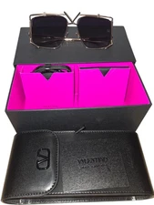 Valentino V-LIGHT Rose Gold/Grey Mirrored (VLS-116A-59 RSE)Sunglasses New Unisex