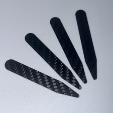 Real Carbon Fiber Collar Stays 4 piece Set 2.75 Inch Length