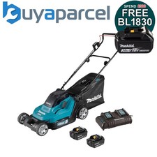 Image of Makita DLM432 Twin 18v / 36v LXT Cordless 43cm Lawn Mower Soft Start 2 x 5AH ++