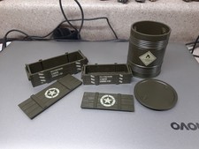 JJRC C8815 1/10 Scale Willys Jeep Ammunition Crates  Gasoline Barrel Set