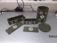 JJRC C8815 1/10 Scale Willys Jeep Ammunition Crates & Gasoline Barrel Set