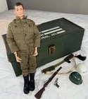 Vintage 1964 G I Joe Figure, Footlocker, Accessories.  NOT PERFECT. See descript