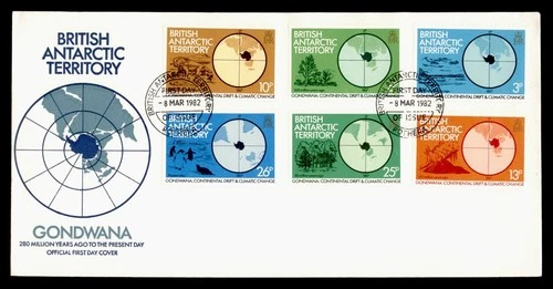 DR WHO 1982 BRITISH ANTARCTIC TERRITORY FDC GONDWANA COMBO M77210