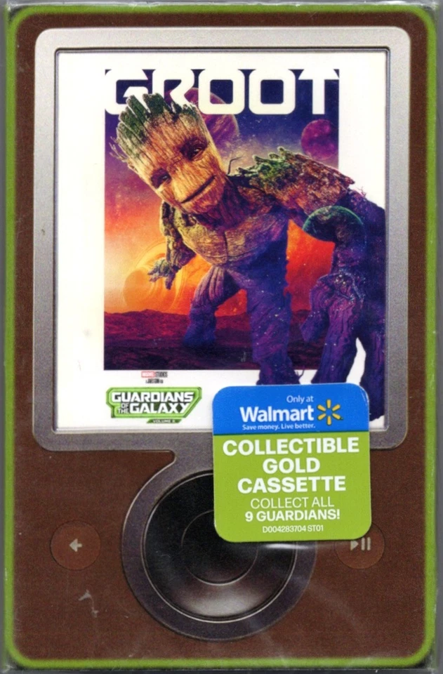 Groot GOLD CASSETTE---- GUARDIANS OF THE GALAXY Awesome Mix Vol. 3 TAPE 1116 - Image 3 of 4