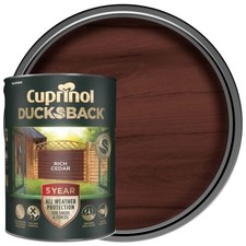 Cuprinol Ducksback 5L Shed Fence Treatment Rich Cedar Waterproof Wood DIY Home