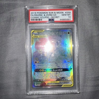 Reshiram & Zekrom GX Secret FA 259/236 Pokemon Sun Moon Cosmic
