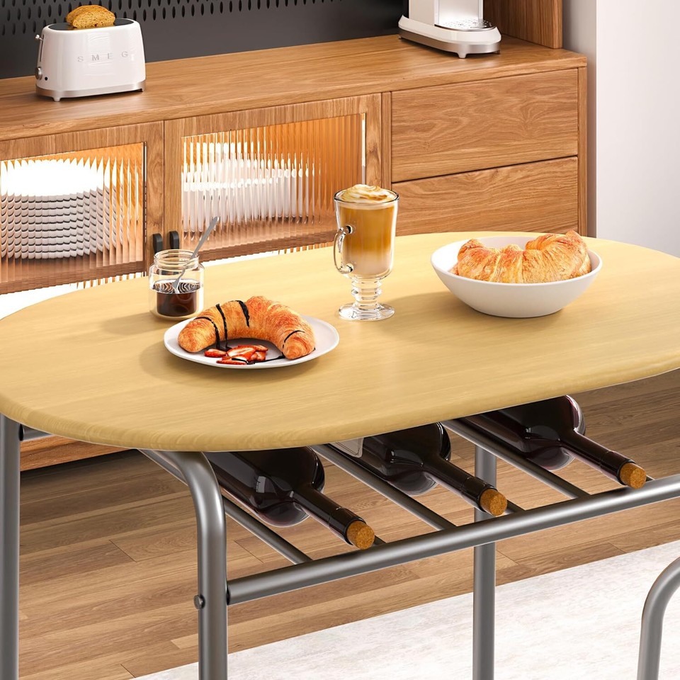 3 Piece Small Round Dining Table Set for Kitchen Breakfast Nook eBay