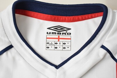 2001-03 UMBRO England Home Shirt WC 2002 David BECKHAM SIZE men M