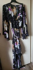City Chic Xxl Maya Wrap Maxi Dress Plus Size 24/26