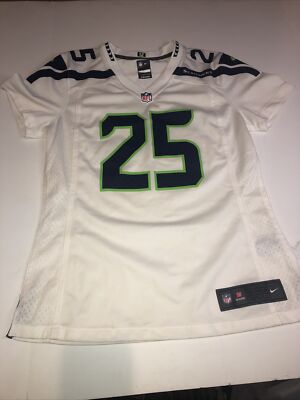 Richard Sherman Nike On Field Seattle Seahawks NFL Jersey Women's Sz Small  White