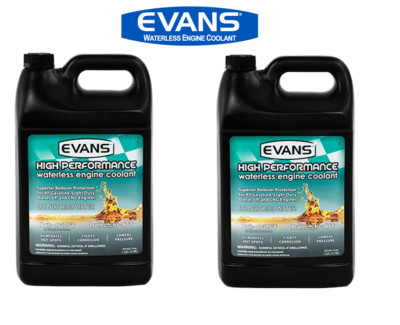 Evans High Performance Waterless Coolant 1 Gallon Gasoline Diesel LPG Pack of 2