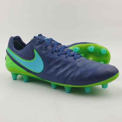 Nike Tiempo Legend VI AG Pro Soccer Cleats Blue Rage Green 893445-444 Mens  6.5 | eBay