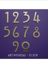 Art Nouveau - Mackintosh - Stainless Steel House Numbers/Numerals 12.5cm/5"