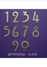 Art Nouveau - Mackintosh - Stainless Steel House Numbers/Numerals 12.5cm/5"