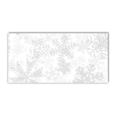 Tulup Glas Wanduhr 60x30cm - Weiß - Deko - Winter Snow Snowflakes