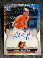 2023 Bowman Chrome 1st SPECKLE REFRACTOR PROSPECT ROOKIE AUTO Adam Crampton /299