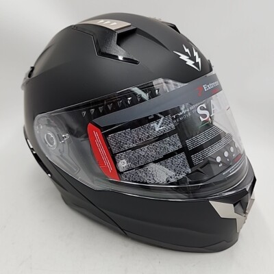 NEW One Storm Motorcycle Street Bike Modulary Flip Up Dual Visor