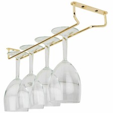 Brass Glass Hanger Wine Glass Storage Rack Bar Glass Hanging Rail 10" 16" 24"