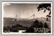Golden Gate Bridge San Francisco California CA Scenic View RPPC Reprint Postcard