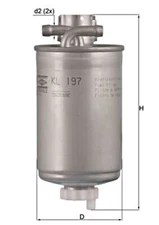 MAHLE Fuel Filter For AUDI A2 8Z0 8Z0127435