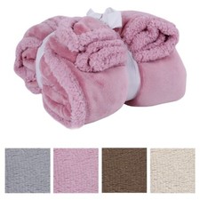 Plaid Coperta Pile Pelliccia Divano e Letto Morbido Caldo Sherpa