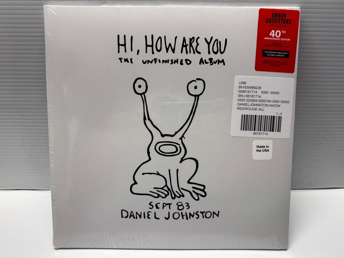 ⭐ DANIEL JOHNSTON - HI HOW ARE YOU LP 40th LTD EDITION RED