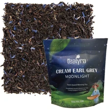 Tealyra - Cream Earl Grey Moonlight | Luxurious Black Loose Leaf Tea | Citrusy &