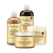 Shea Moisture Strengthen Grow Restore Combo Bundle Hair Shampoo Conditioner Sets