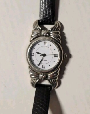 Brighton Luxembourg Watch EUC Brighton TAXCO Rotate Black/Brown Leather + Interch Silver  main image 3
