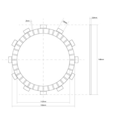 SINGLE CLUTCH DISC WITH PAD FCC JAWA CZ 660 ADENIUM 2011-2013