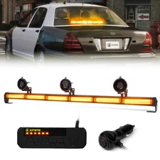 Xprite 35 inch 36W Amber LED Strobe Light Bar Interior Emergency Traffic Advisor