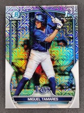 2023 Bowman Chrome MIGUEL TAMARES 1st Mojo Refractor #BCP-179 Tampa Bay Rays