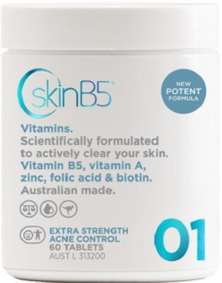 SkinB5 Extra Strength Acne Control 01 Vitamins Tablets 60